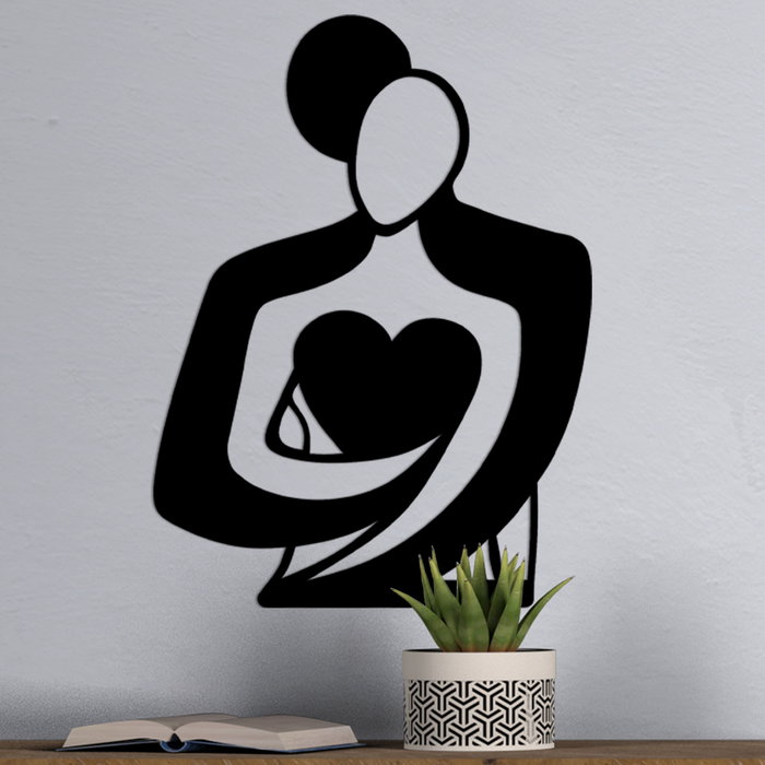 Wallity Love Escultura de Pared en Metal Negro